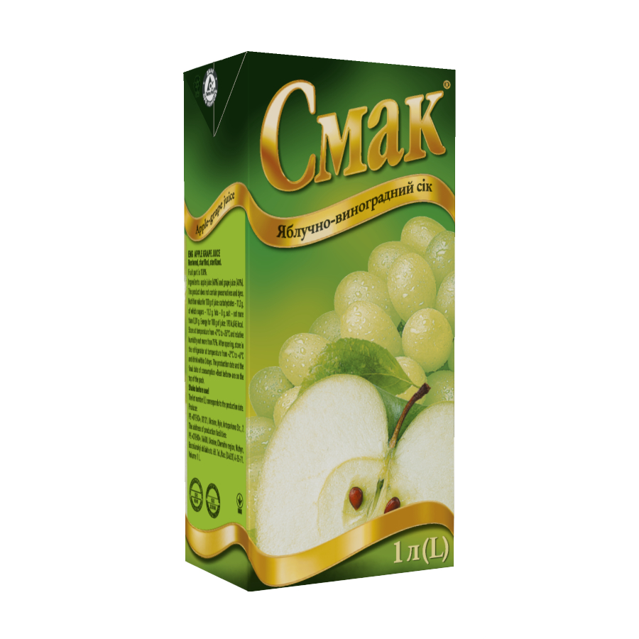 Сiк Смак Яблучно-виноградний 1л